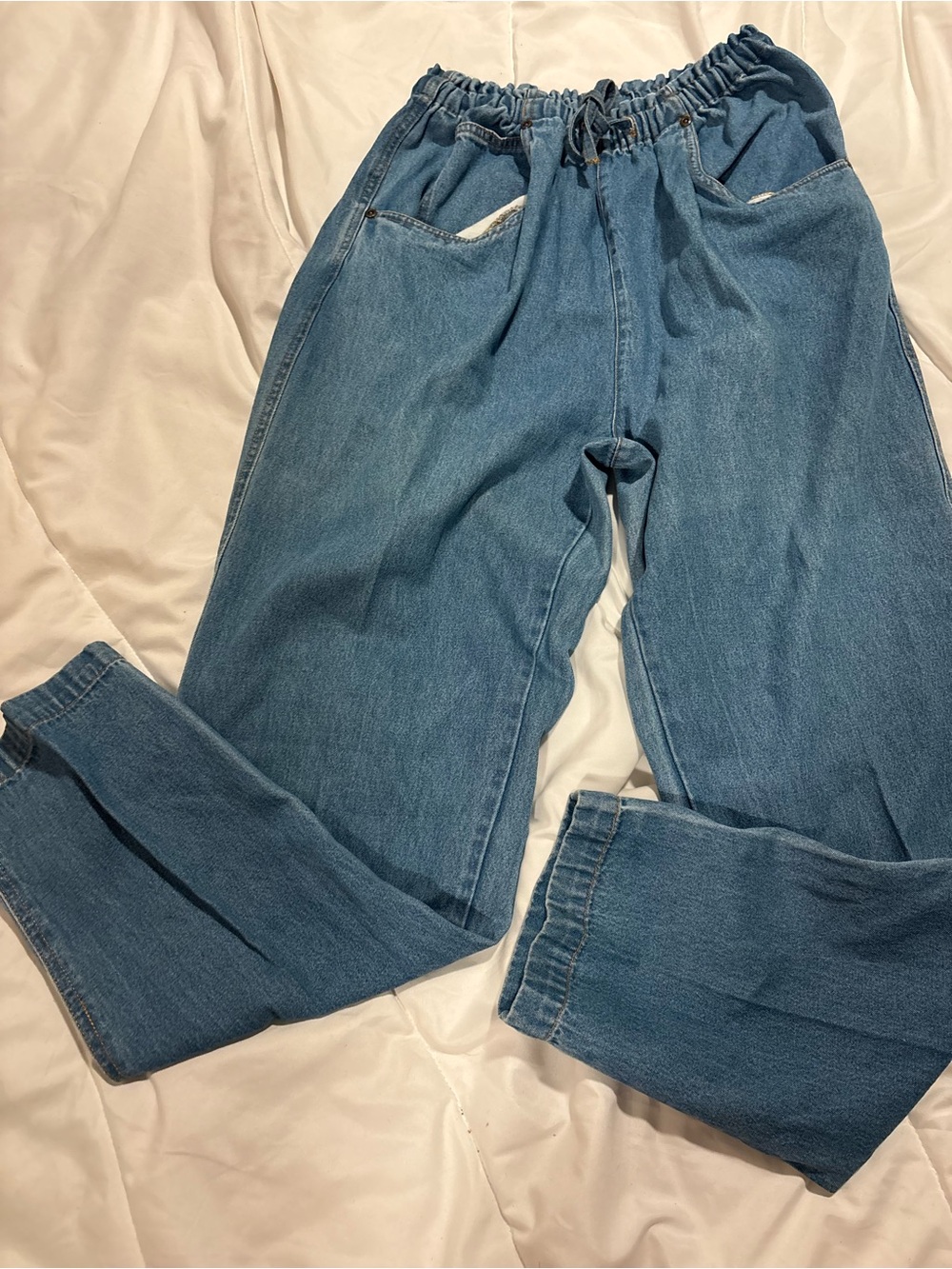 Westport Blue Elastic-Waist Ankle Jeans Size Small